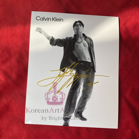 JUNG KOOK (BTS) × CALVIN KLEIN Holiday 2025 Campaign 10″ Autograph – Limited Edition Signed Photo