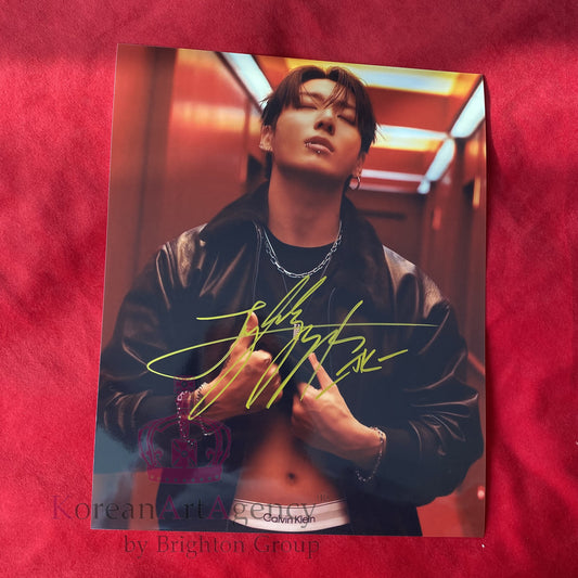 JUNG KOOK (BTS) × CALVIN KLEIN Holiday 2025 Campaign 10″ Autograph – Limited Edition Signed Photo