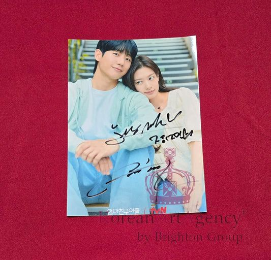Jung So-min & Jung Hae-in Autograph – Love Next Door 7" Signed Photo | Authentic K-Drama Collectible