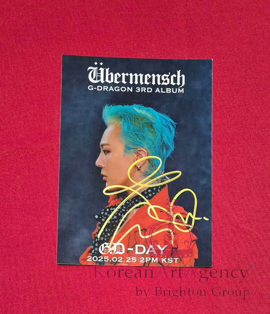 G-Dragon 7" Autograph Photo | K-Pop Icon Signed Collectible