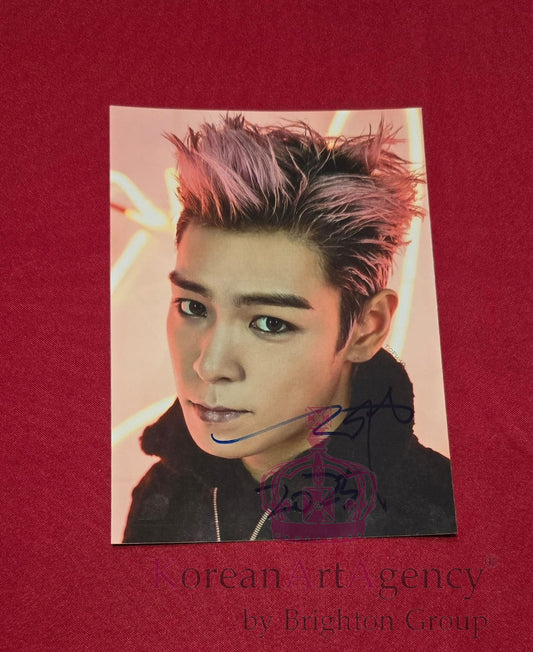 Choi Seung-hyun (T.O.P) 7" Autograph Photo | BIGBANG K-Pop Collectible