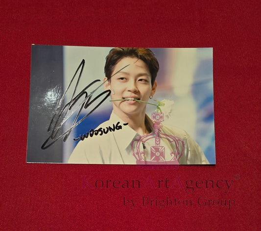 Woosung (The Rose) 7" Autograph Photo | K-Band Signed Collectible
