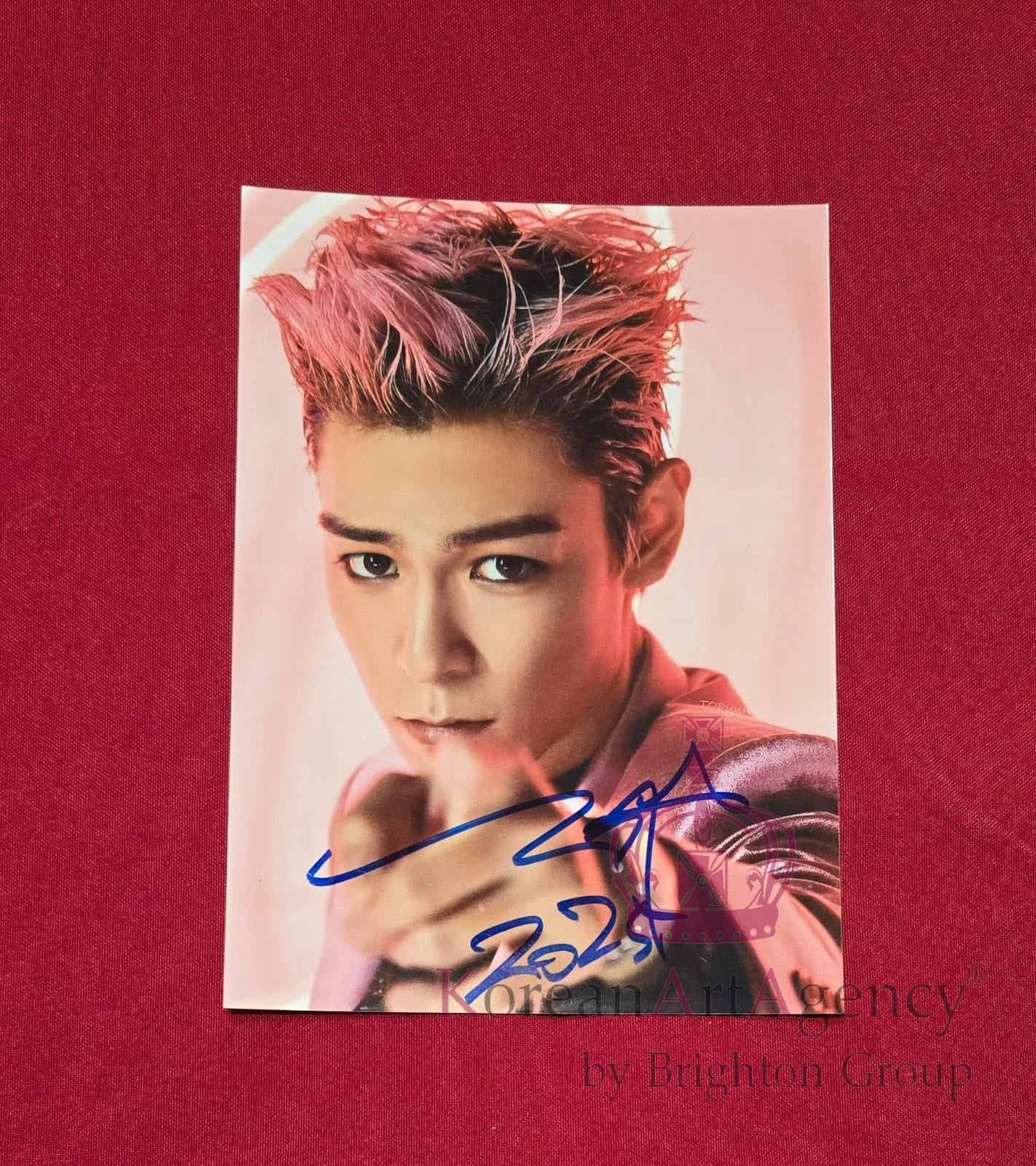 Choi Seung-hyun (T.O.P) 7" Autograph Photo | BIGBANG K-Pop Collectible