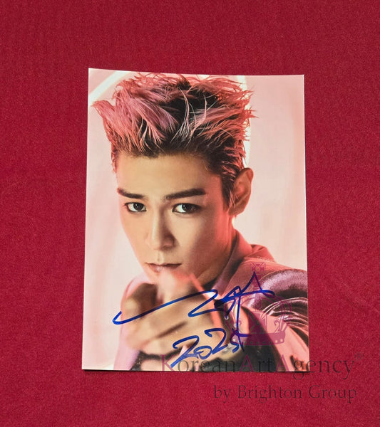 Choi Seung-hyun (T.O.P) 7" Autograph Photo | BIGBANG K-Pop Collectible