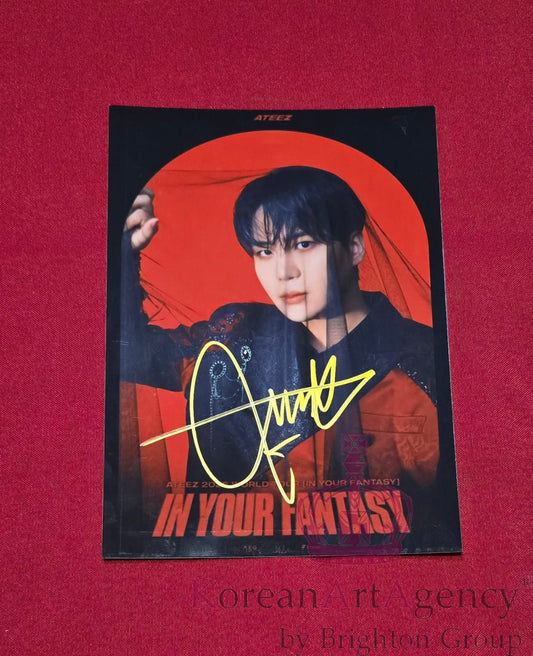 Jongho (ATEEZ) 7" Autograph Photo | K-Pop Idol Signed Collectible