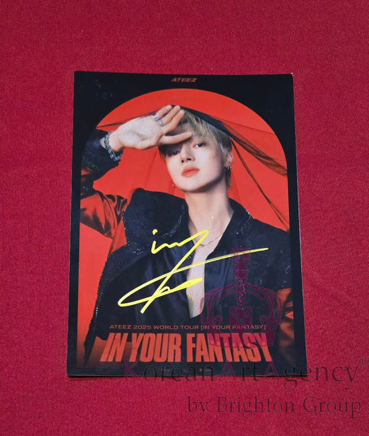 Wooyoung (ATEEZ) 7" Autograph Photo | K-Pop Idol Signed Collectible
