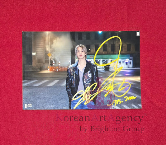 Jimin (BTS) 7" Autograph Photo | K-Pop Idol Signed Collectible