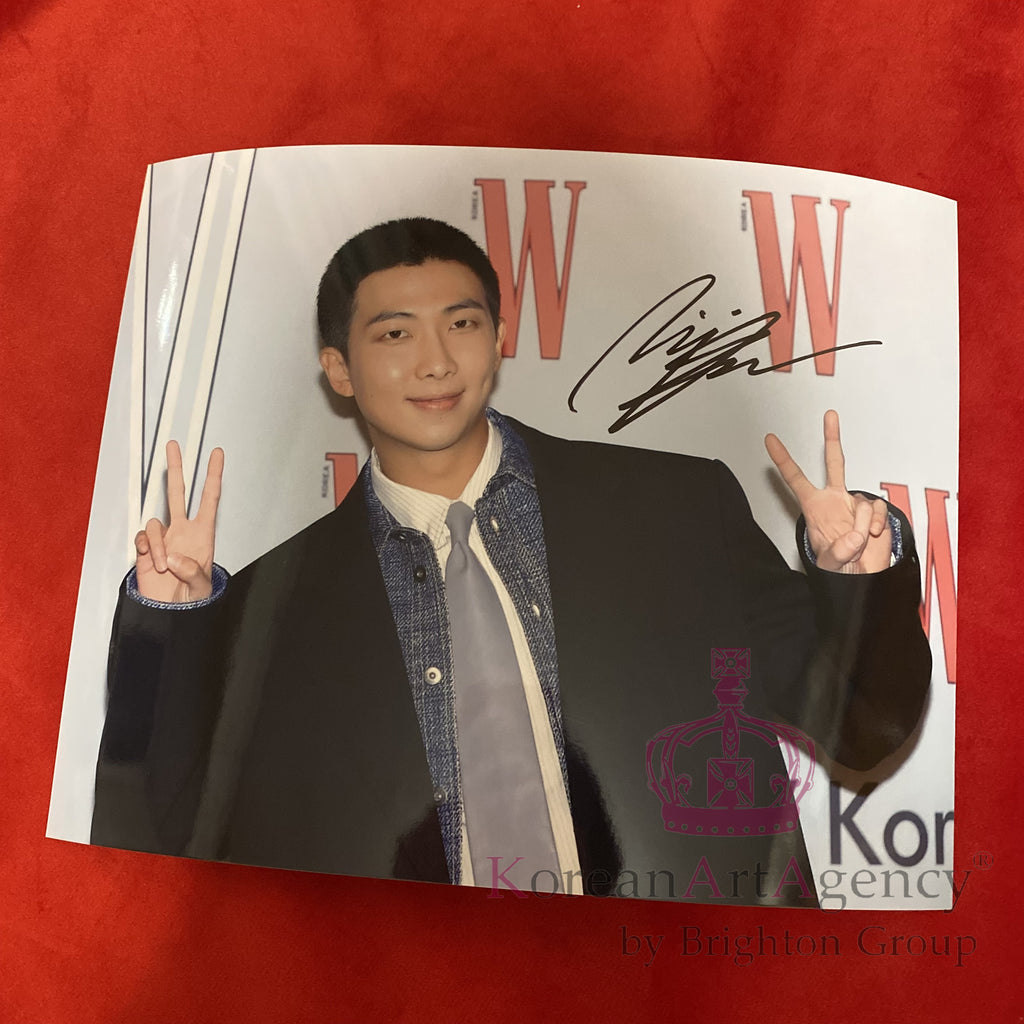 BTS RM 10" Autograph – Authentic Signed Photo