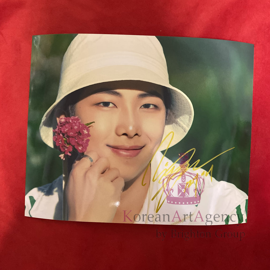 BTS RM 10" Autograph – Authentic Signed Photo R A R E
