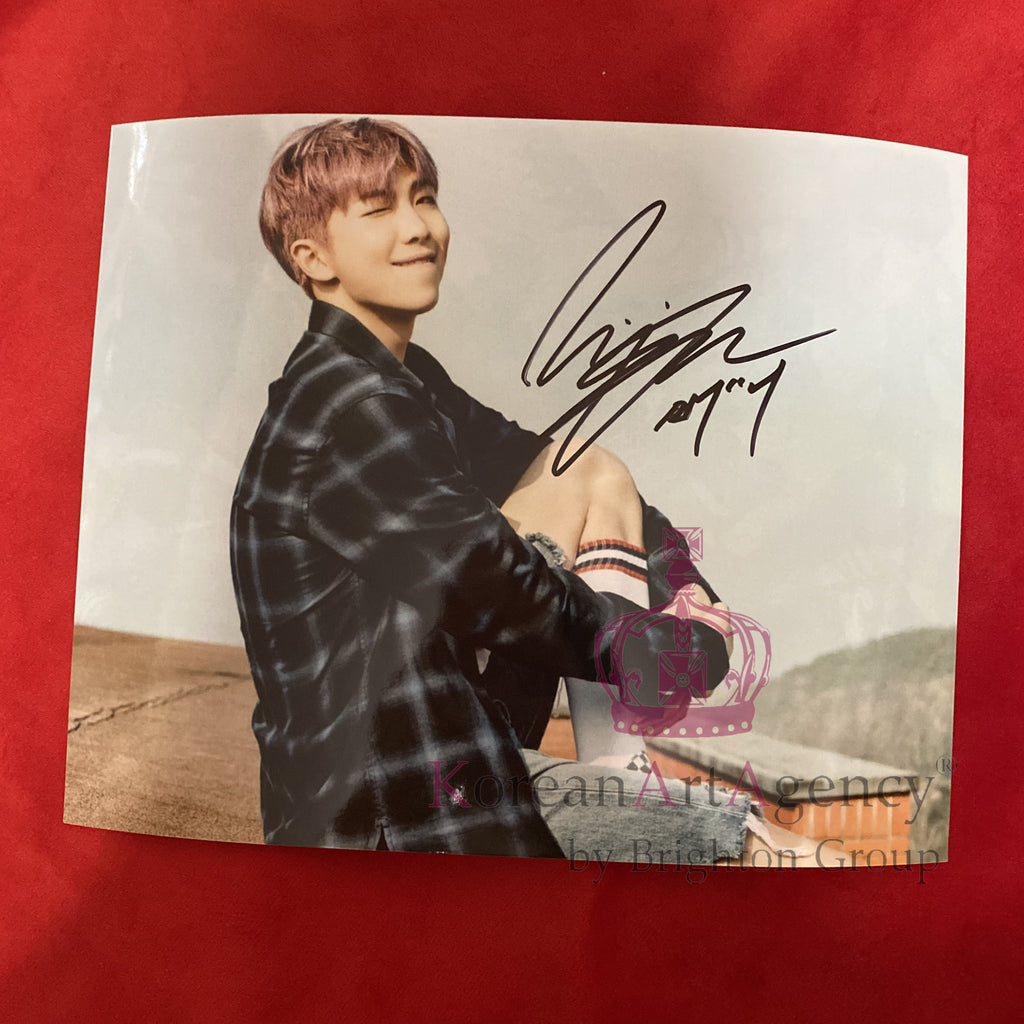 BTS RM 10" Autograph – Authentic Signed Photo