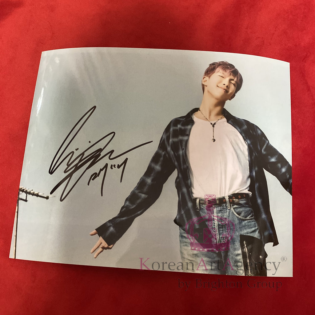 BTS RM 10" Autograph – Authentic Signed Photo