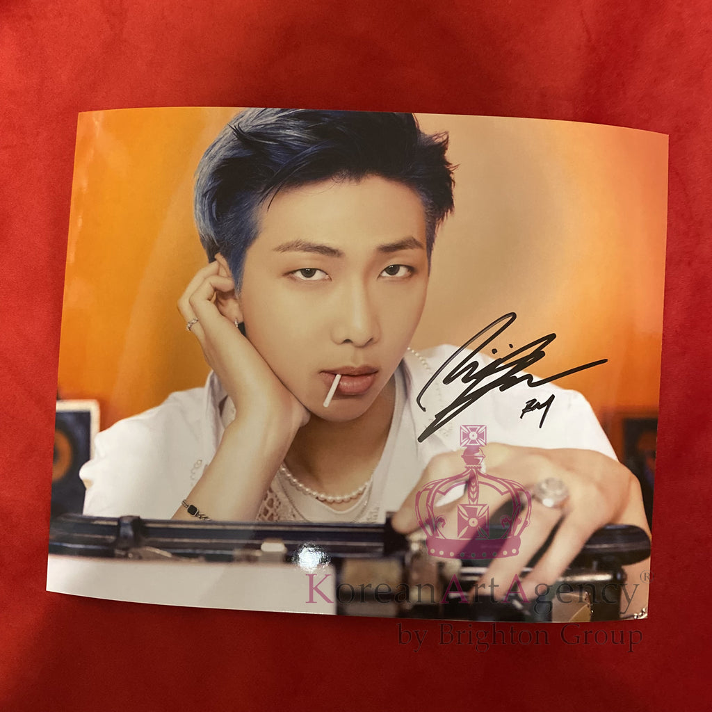 BTS RM 10" Autograph – Authentic Signed Photo - RARE -