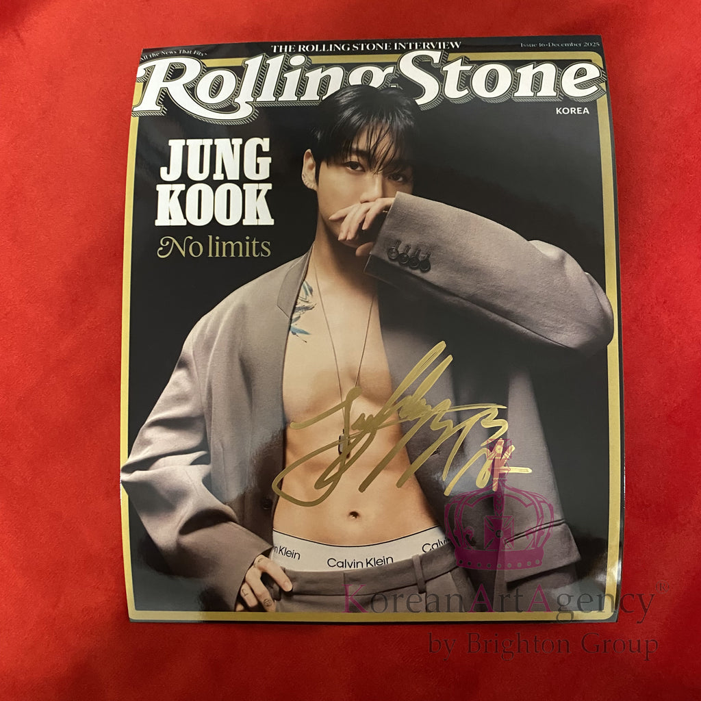 BTS Jungkook Autograph – Rolling Stone KOREA Issue December 2025 10" Signed Photo