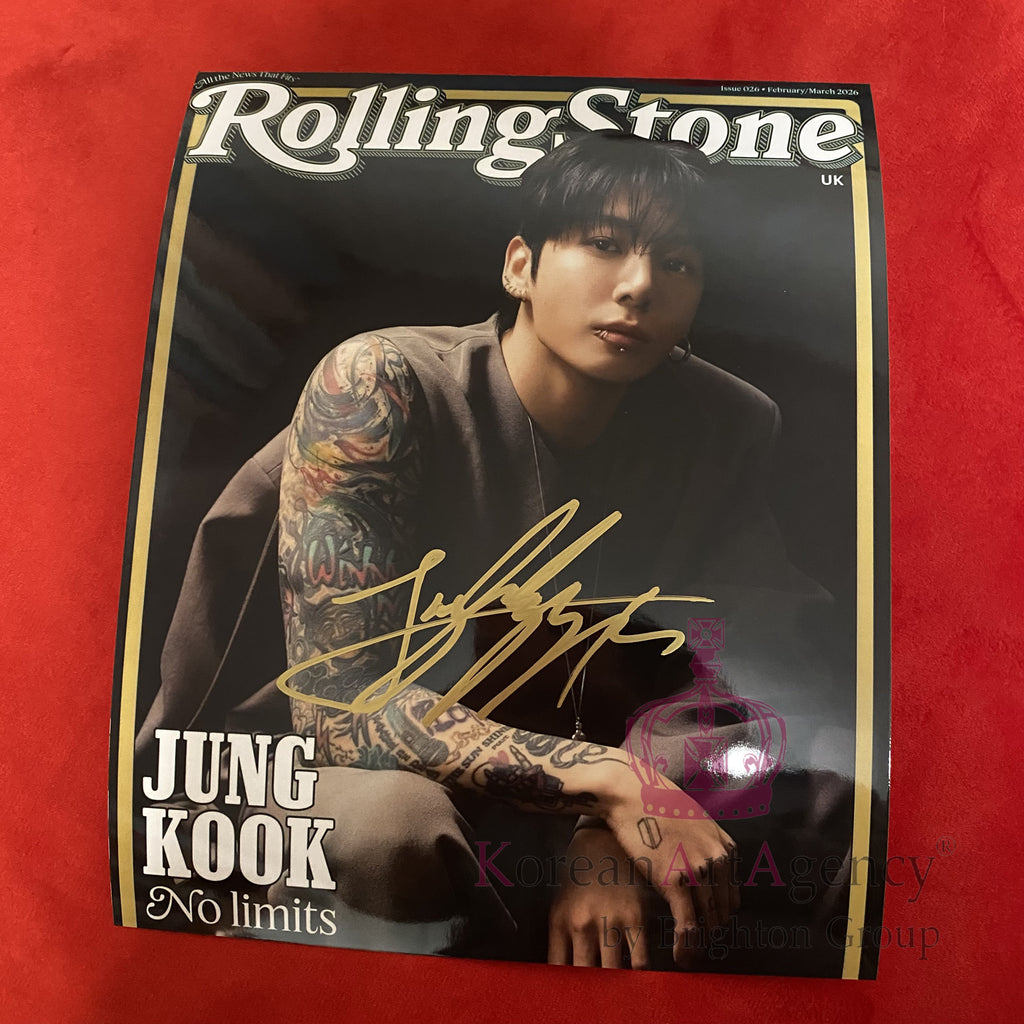 BTS Jungkook Autograph – Rolling Stone UK Issue 02/03.2026 10" Signed Photo