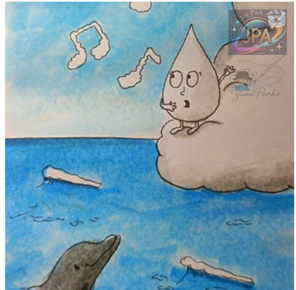 Lady Splashi by Yuna Park – Artwork (30x20 cm) – Artwork