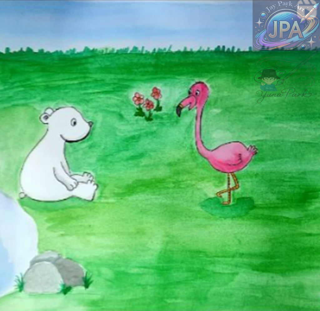 Little Icebear Artwork (30x20 cm) – Artwork