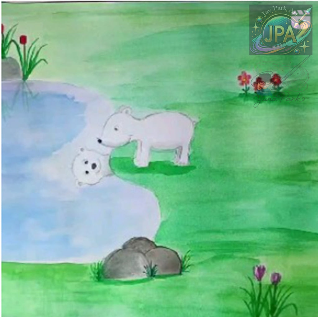 Little Icebear Artwork (30x20 cm) – Artwork