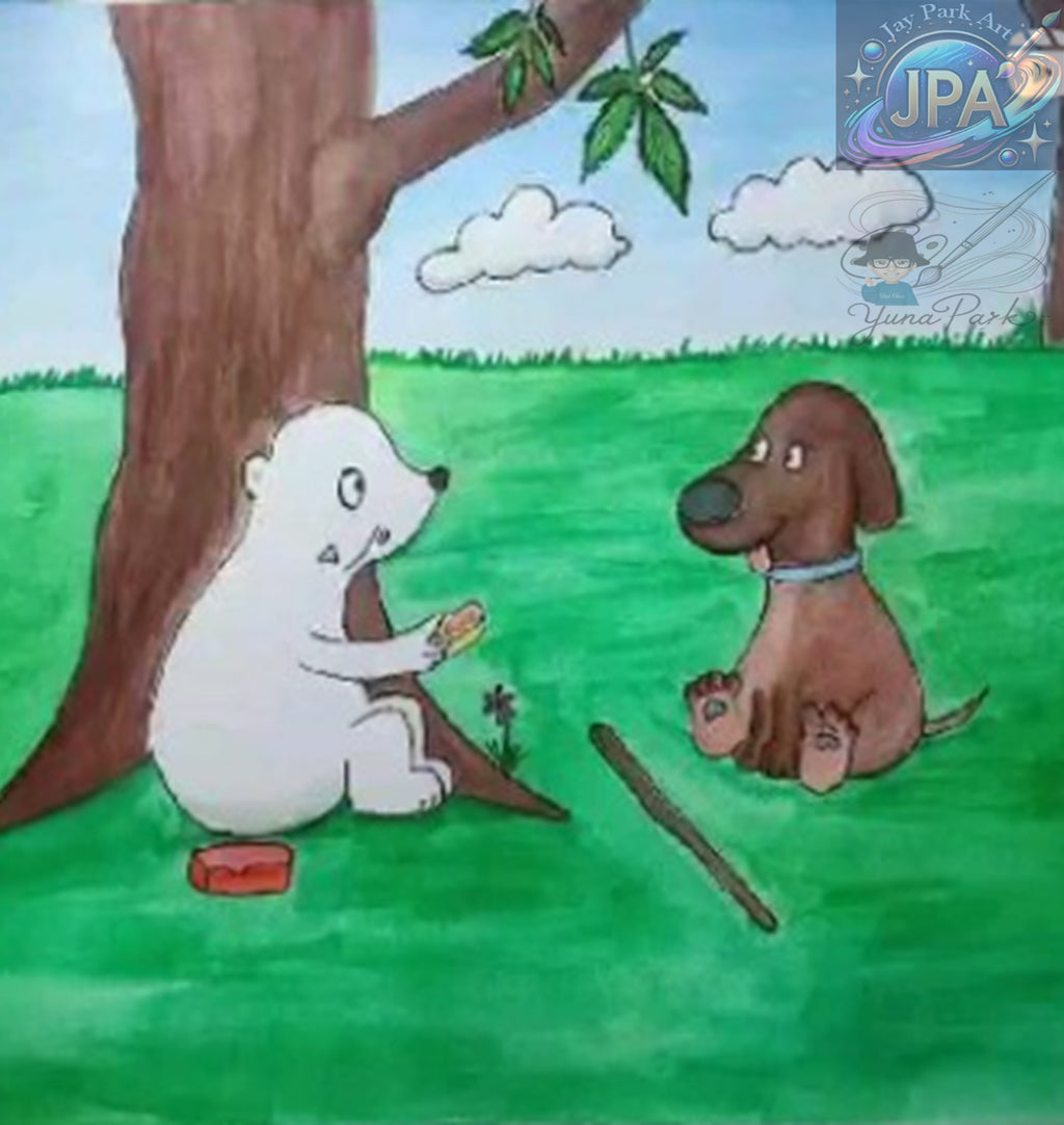 Little Icebear Artwork (30x20 cm) – Artwork