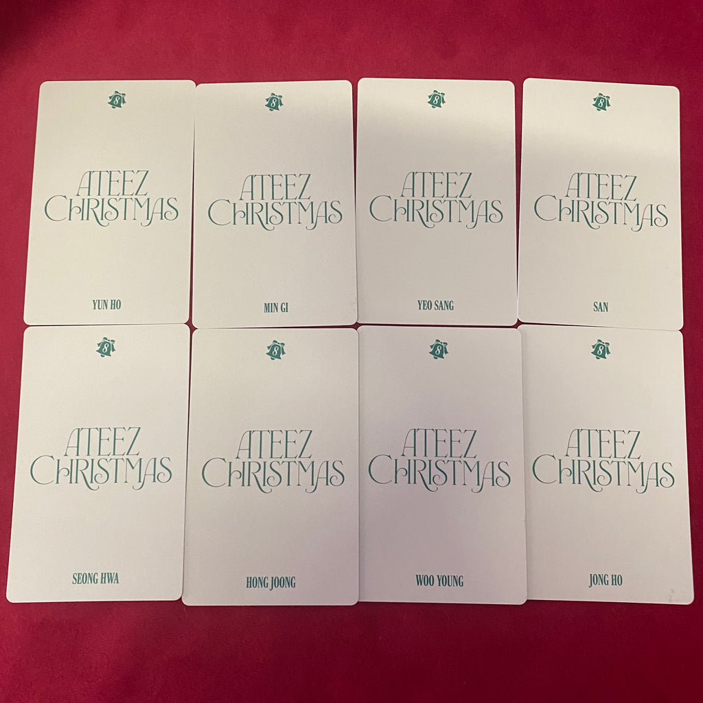 ATEEZ Christmas 8pcs Set – Autographed Hongjoong Seonghwa Yunho Yeosang San Mingi Wooyoung Jongho