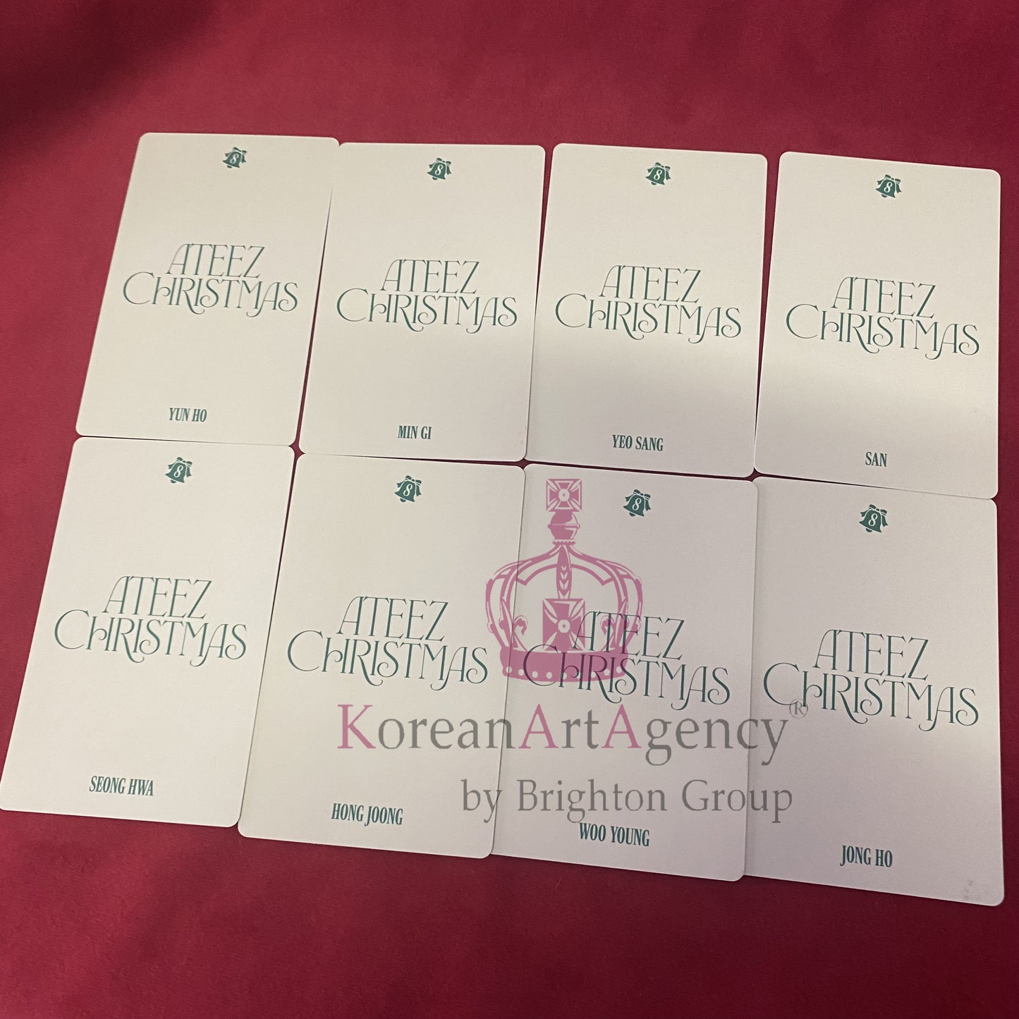ATEEZ Christmas 8pcs Set – Autographed Hongjoong Seonghwa Yunho Yeosang San Mingi Wooyoung Jongho