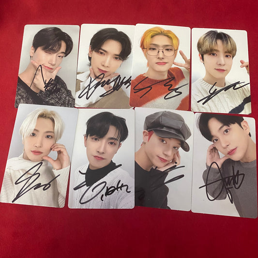 ATEEZ x KAURA "ValenTEEZ" 2023 Poca Set 8pcs Photocard Autographed Hongjoong Seonghwa Yunho Yeosang San Mingi Wooyoung Jongho