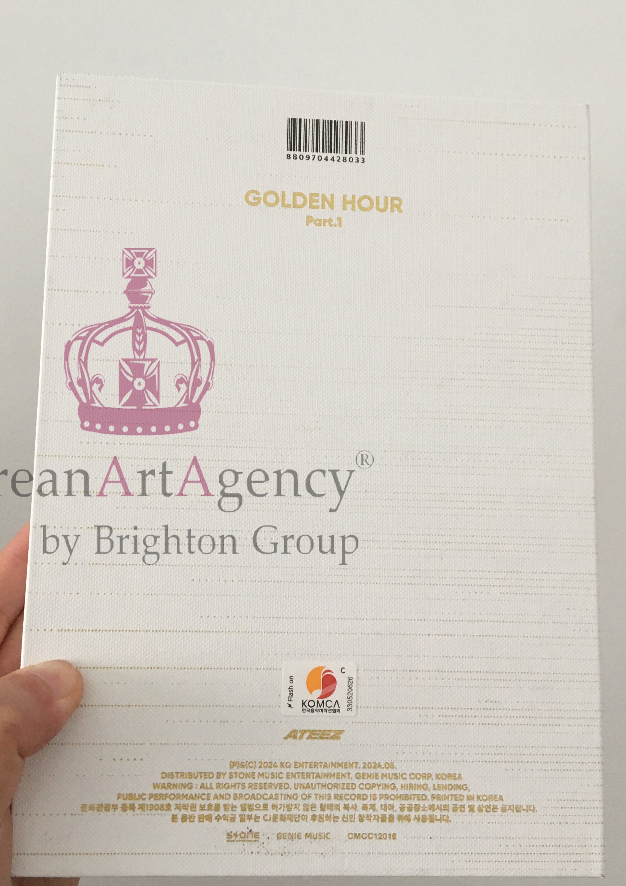 ATEEZ - [GOLDEN HOUR : Part.1] 10th Mini Album WHITE HOUR Version Autographed  Hong Joong Seunghwa Yunho Yeosang San Mingi Woo Young Jong Ho