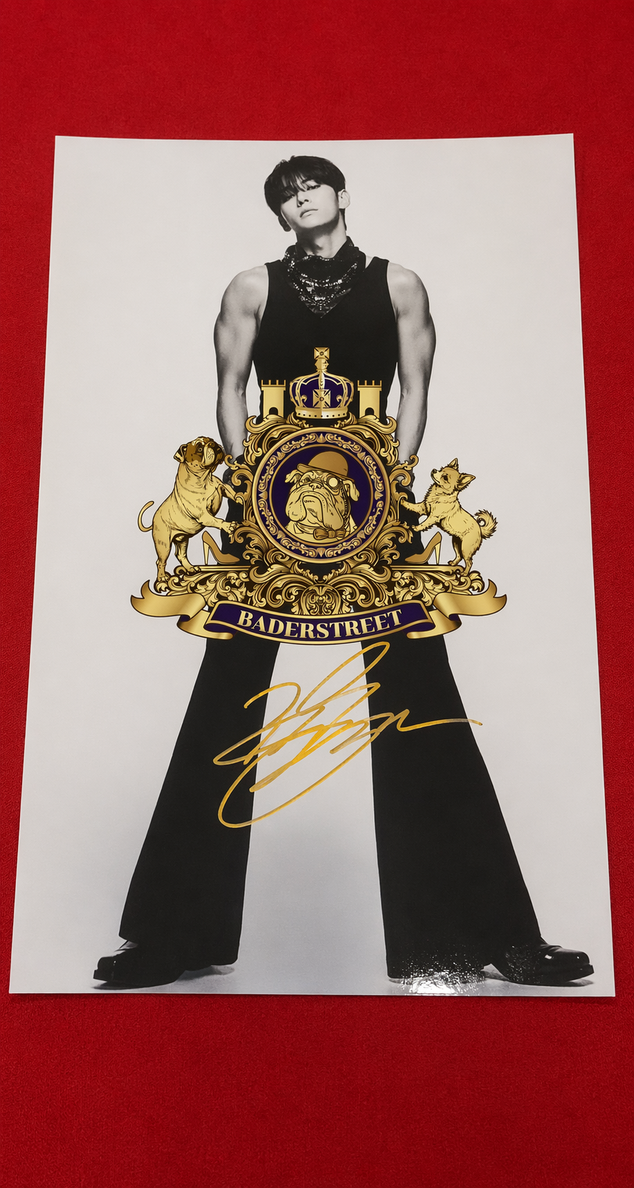BTS - Rare Promo Shot - V - Signed Autograph - 7 inches