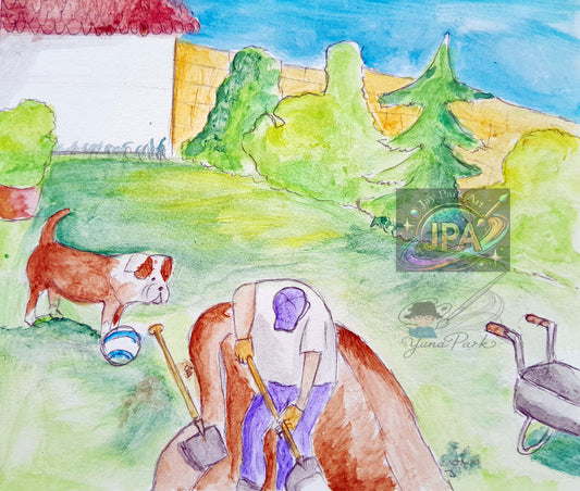 Davey Artwork – 30x20 cm – Bulldog Illustration