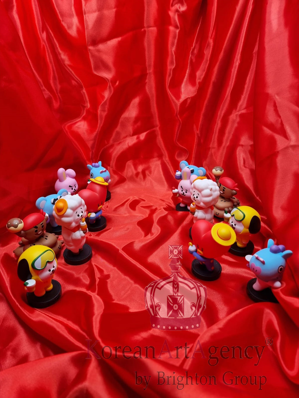 BT21 Action Figures  SET 7pcs JHope Jimin V Kim Tae Hyung Jin Jungkook RM Suga Autographed