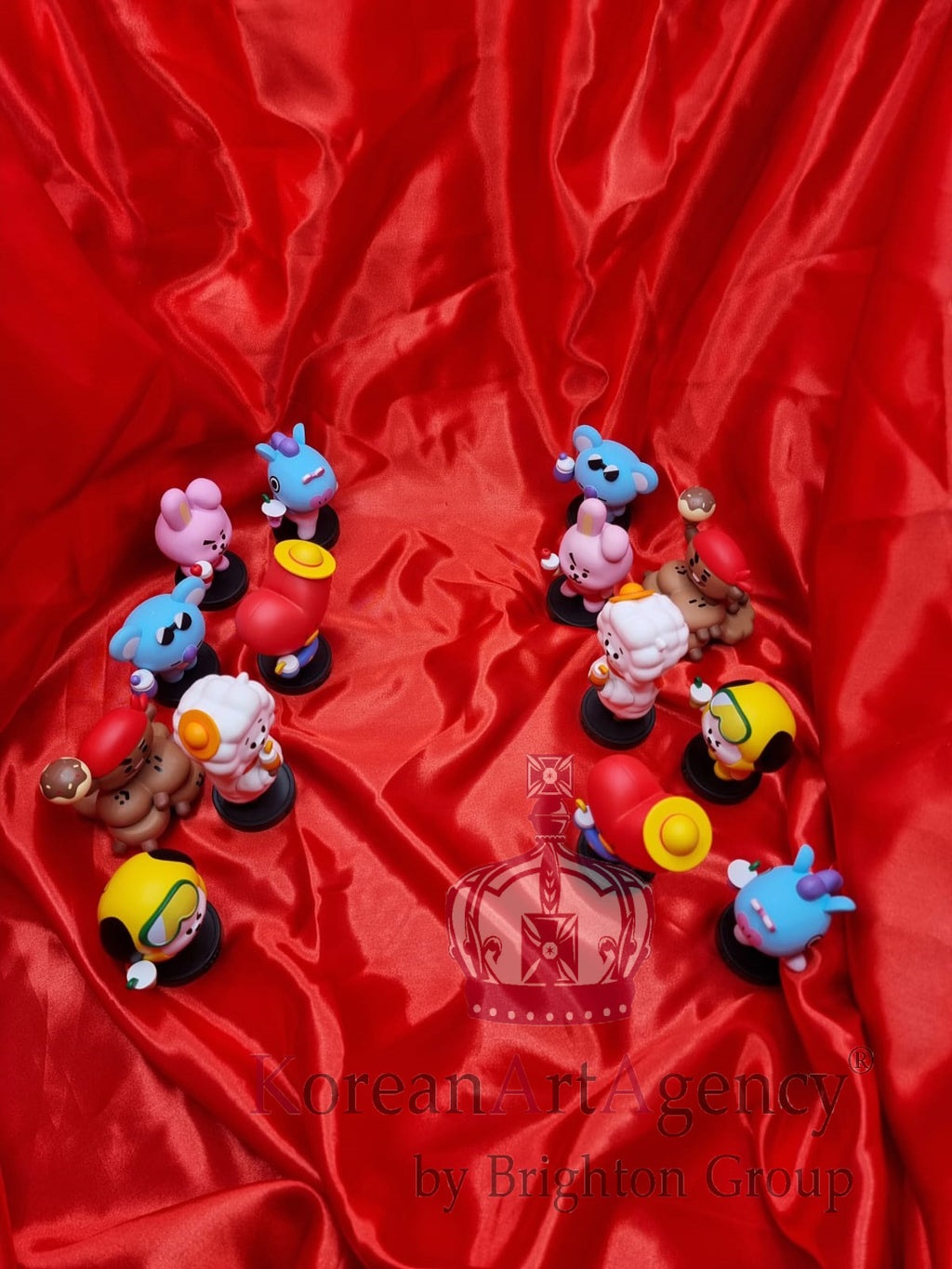 BT21 Action Figures  SET 7pcs JHope Jimin V Kim Tae Hyung Jin Jungkook RM Suga Autographed