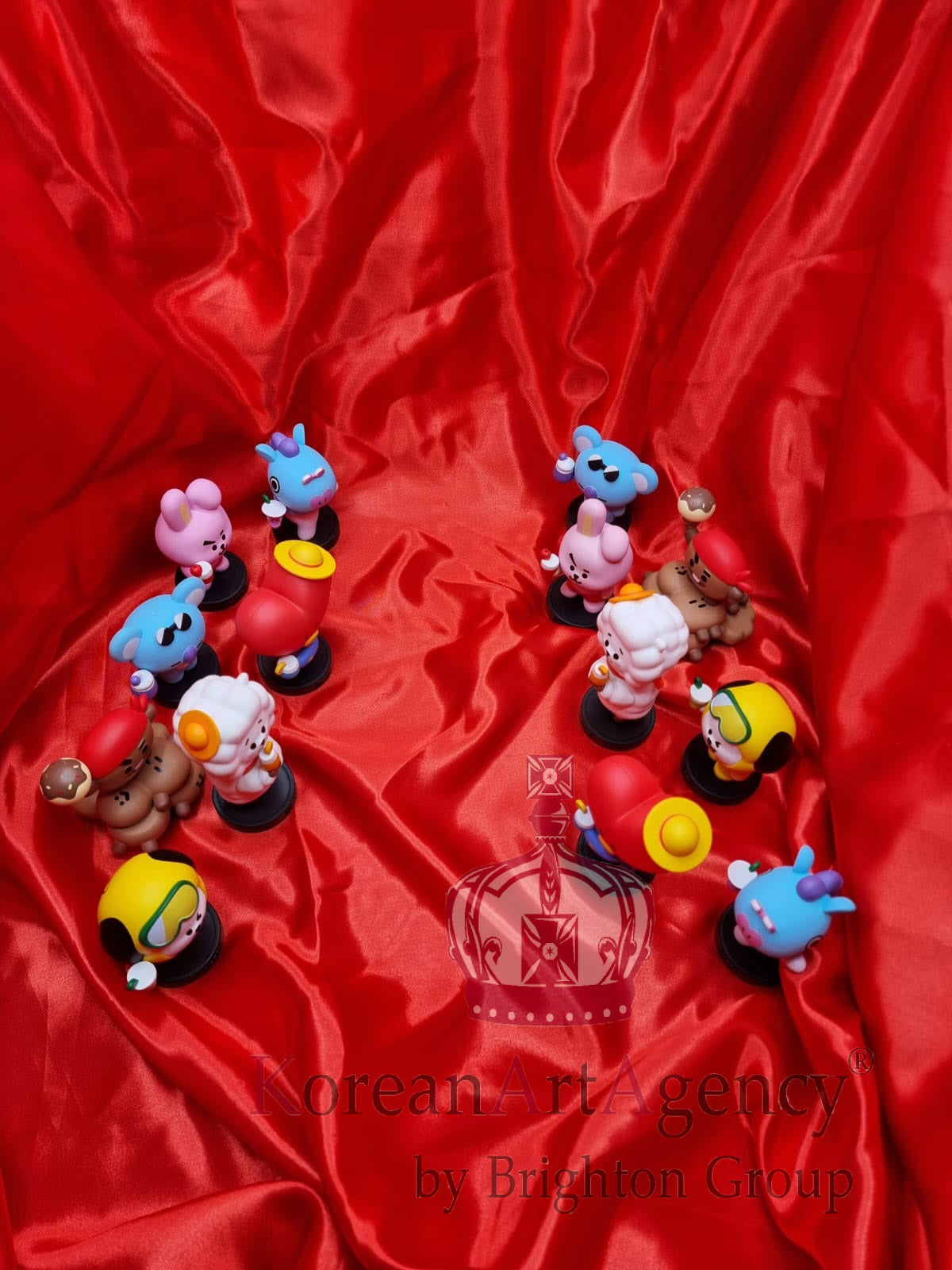 BT21 Action Figures  SET 7pcs JHope Jimin V Kim Tae Hyung Jin Jungkook RM Suga Autographed