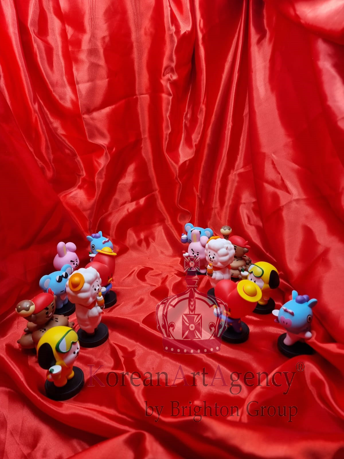 BT21 Action Figures  SET 7pcs JHope Jimin V Kim Tae Hyung Jin Jungkook RM Suga Autographed