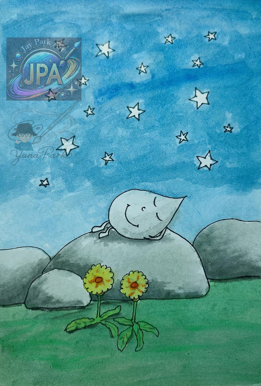 Lady Splashi by Yuna Park – Artwork (30x20 cm) – Artwork