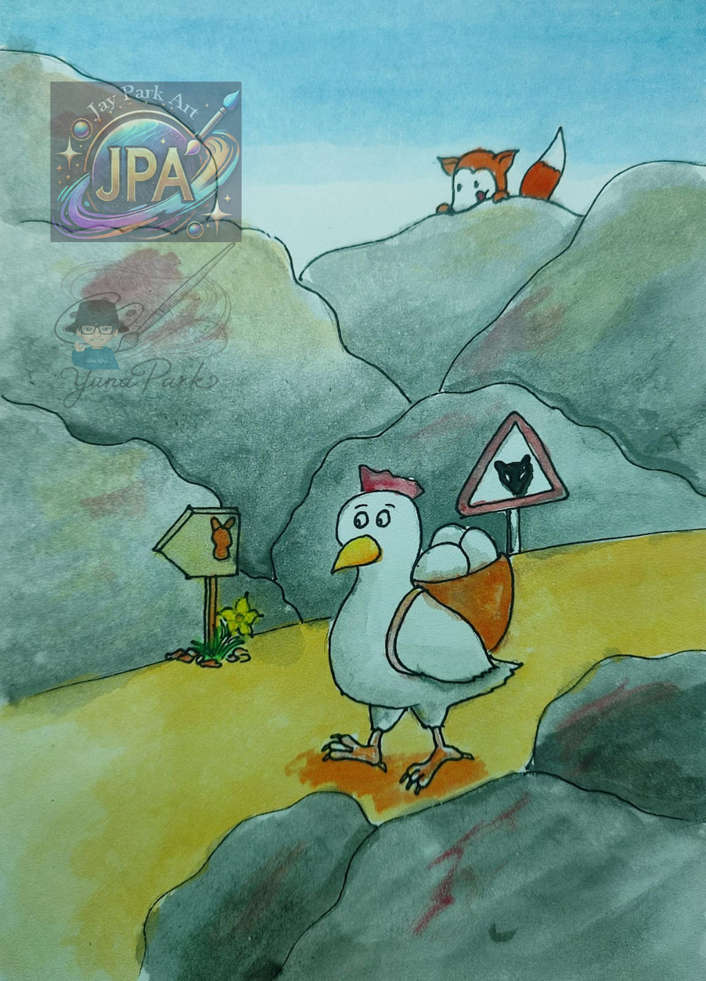 Lady Splashi by Yuna Park – Artwork (30x20 cm) – Artwork