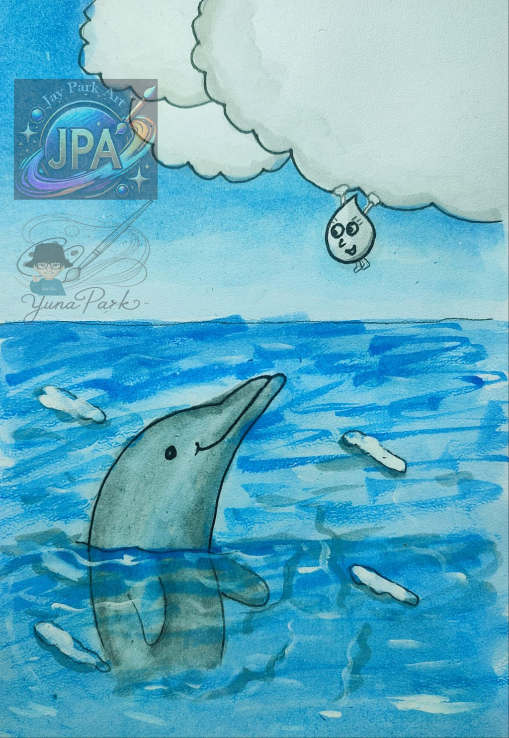 Lady Splashi by Yuna Park – Artwork (30x20 cm) – Artwork