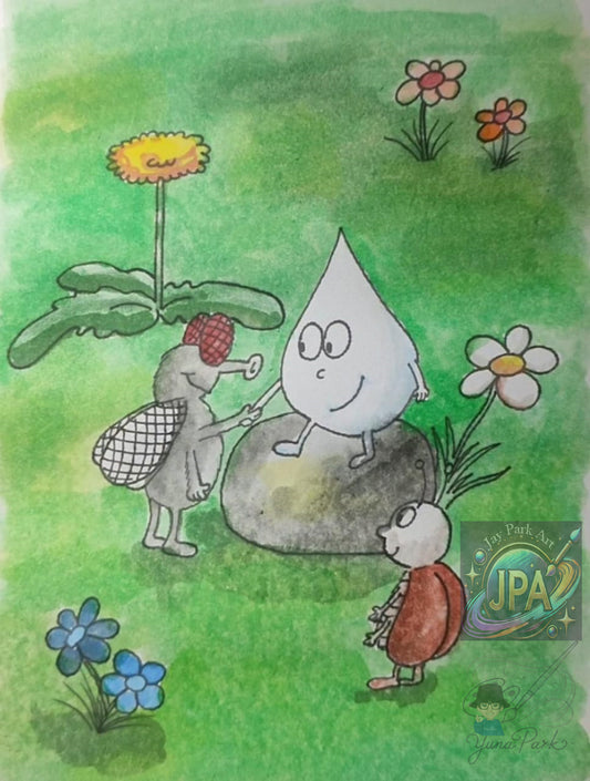 Lady Splashi by Yuna Park – Artwork (30x20 cm)