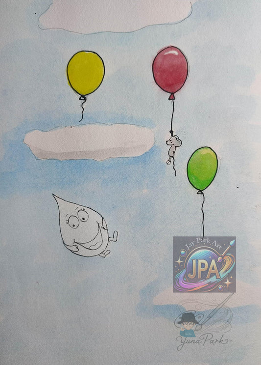 Lady Splashi by Yuna Park – Artwork (30x20 cm)