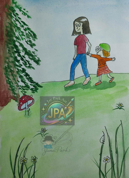 Lady Splashi by Yuna Park – Artwork (30x20 cm)