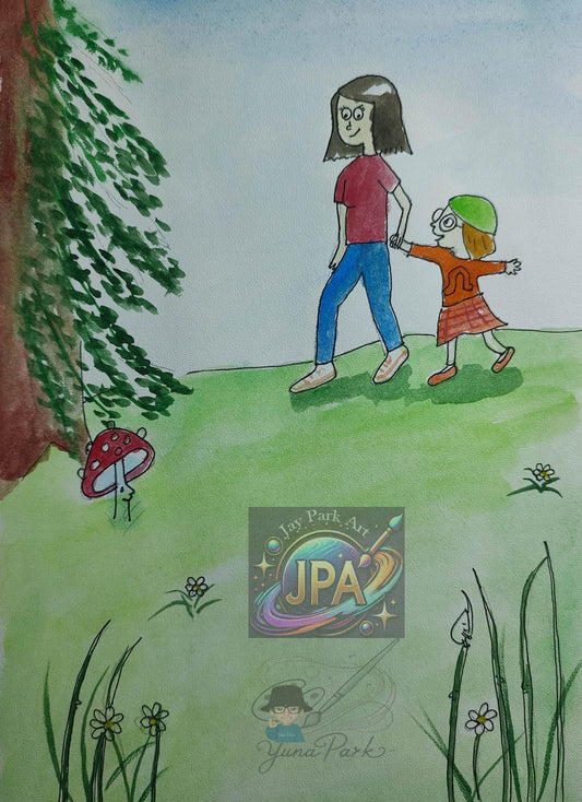 Lady Splashi by Yuna Park – Artwork (30x20 cm)