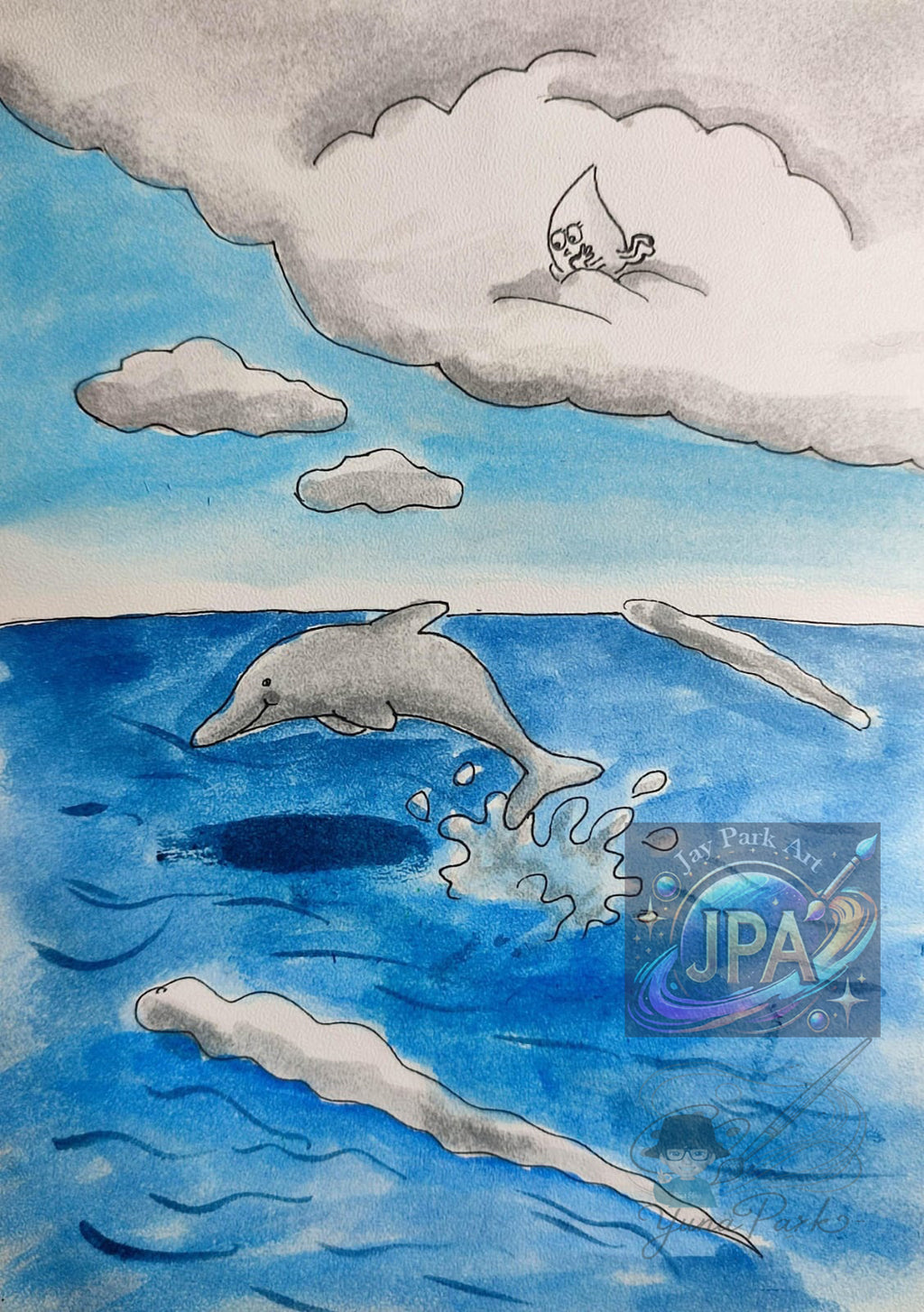 Lady Splashi by Yuna Park – Artwork (30x20 cm) – Artwork