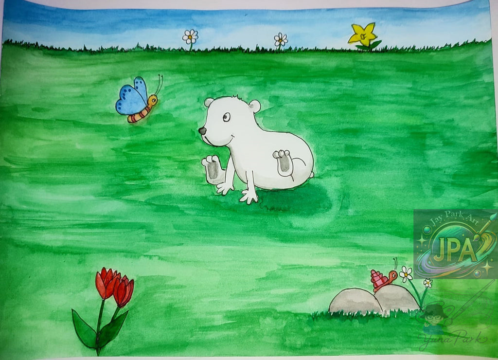 Little Icebear Artwork (30x20 cm) – Artwork
