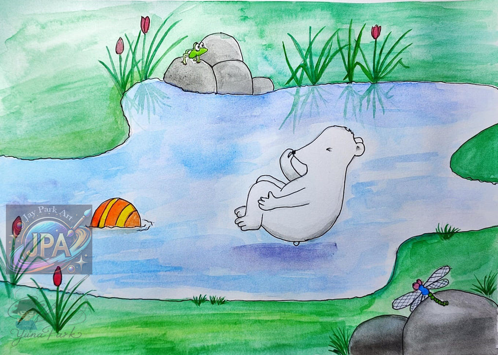 Little Icebear Artwork (30x20 cm) – Artwork