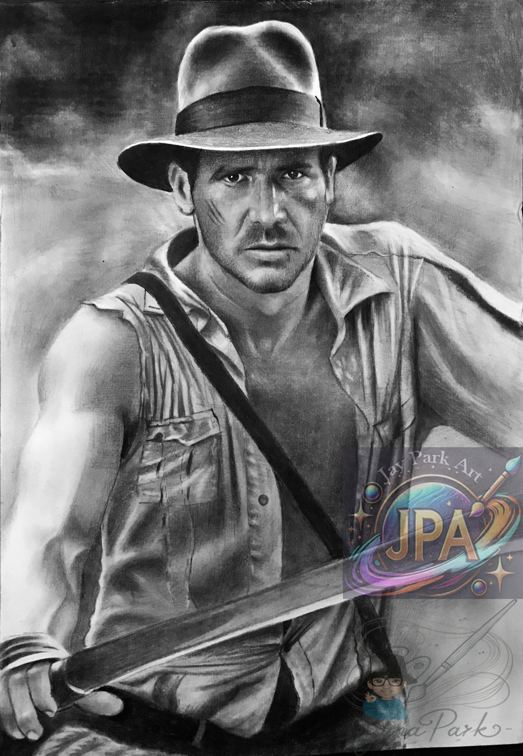 Indiana Jones – Harrison Ford (24x35 cm) – Artwork