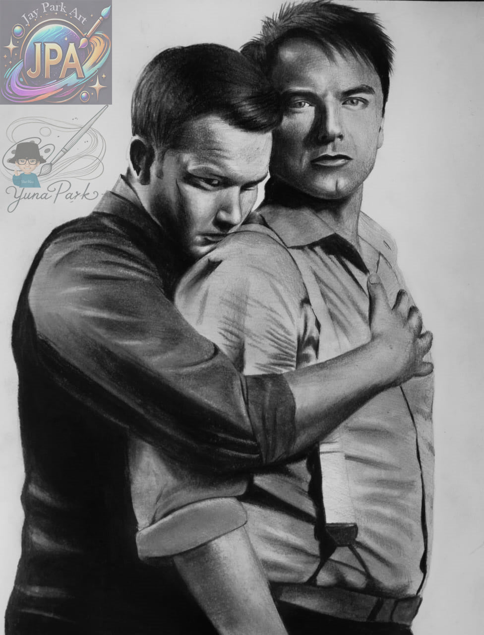 Torchwood Artwork – Captain Jack Harkness & Ianto Jones 28x32 cm – Artwork