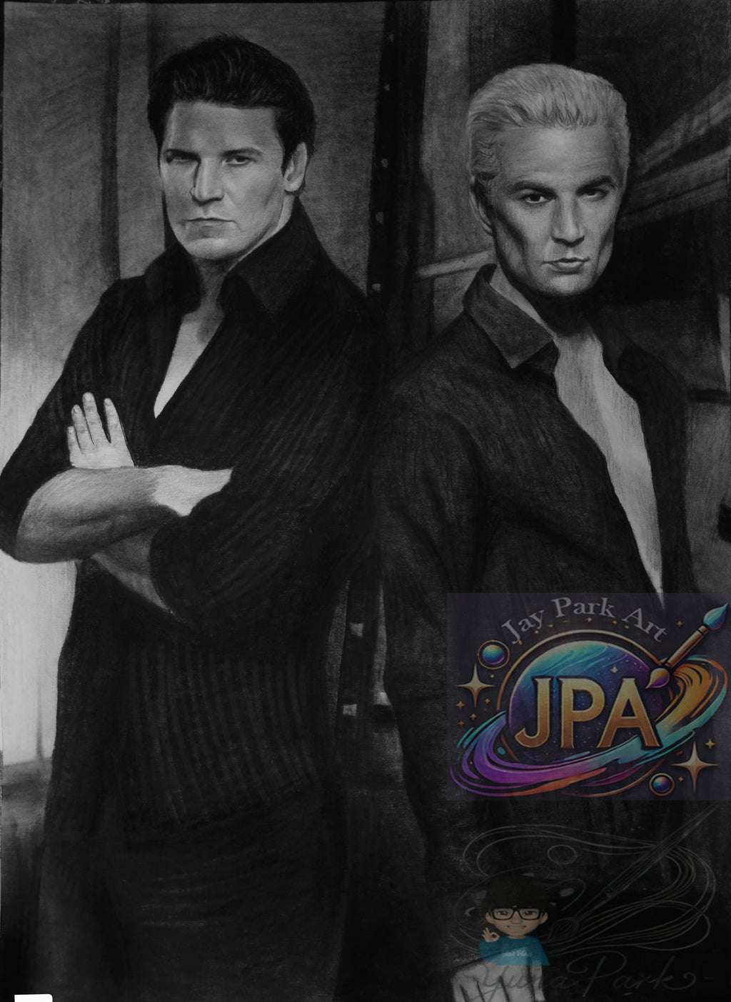 Buffy the Vampire Slayer Artwork – Spike & Angel 30x40 cm – Artwork