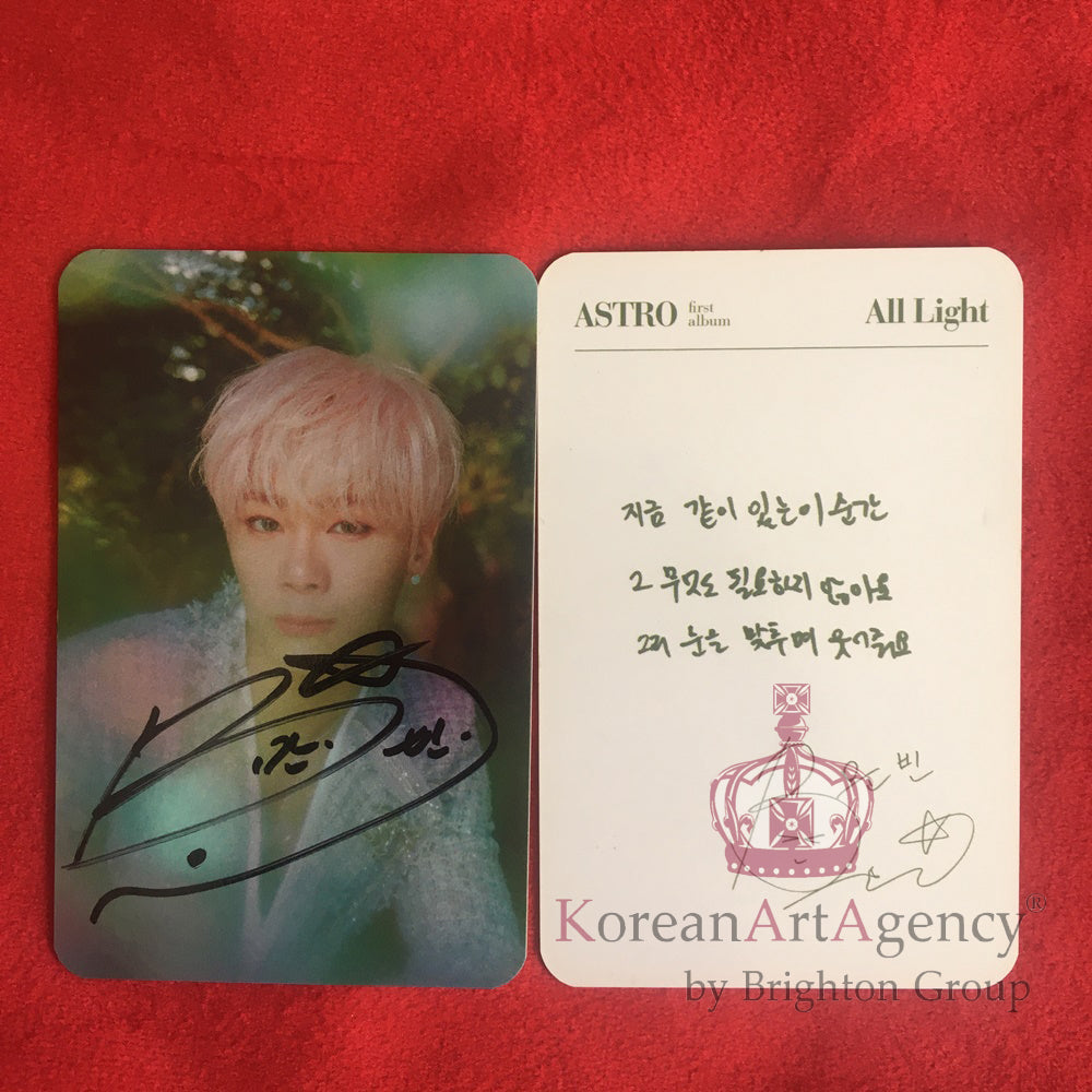 Korean pop star Moon Bin autograph set