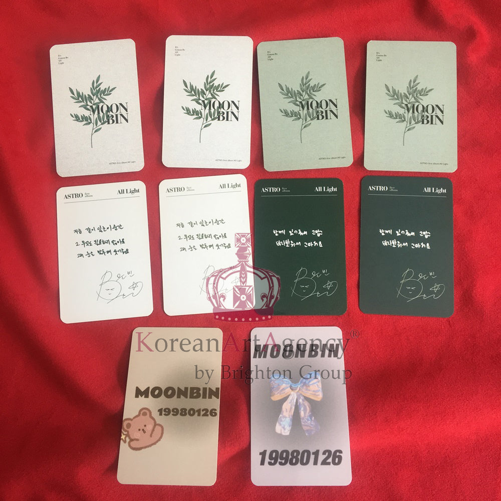 ASTRO Moon Bin 10pcs autographed photocards set