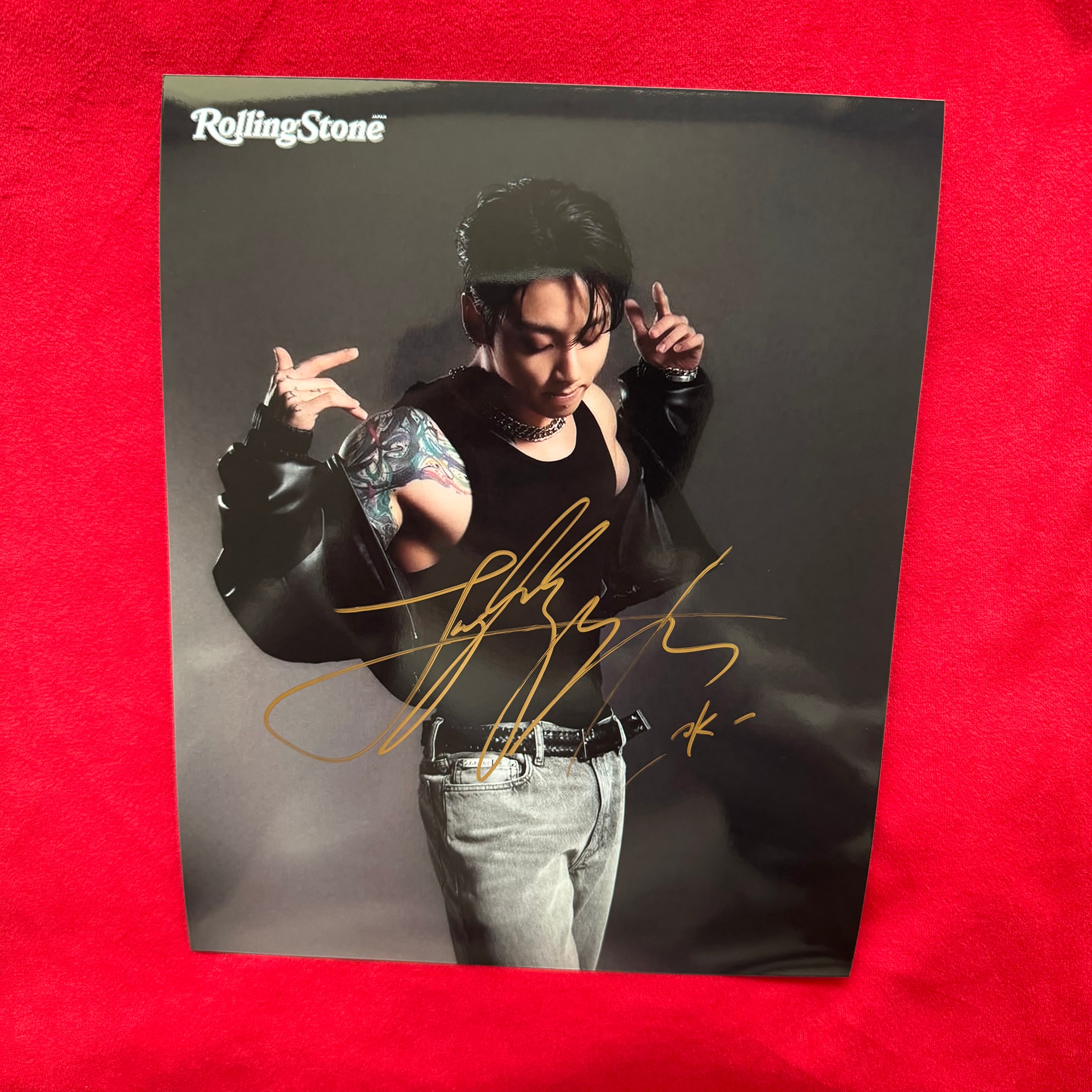 BTS Jungkook Autograph – Authentic 10-Inch Signed Photo | ROLLING STONE SHOOTING 012026
