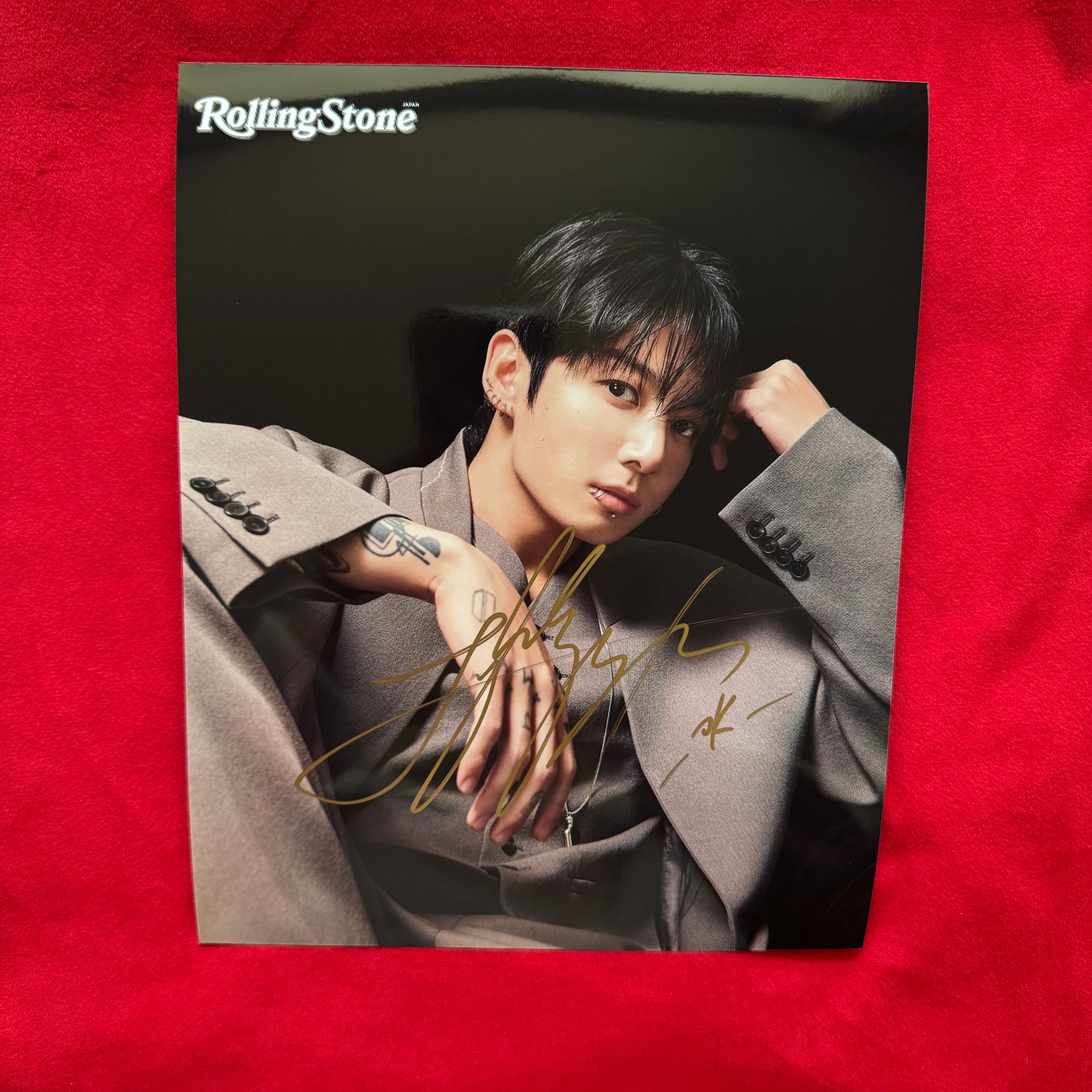 BTS Jungkook Autograph – Authentic 10-Inch Signed Photo | ROLLING STONE SHOOTING 012026