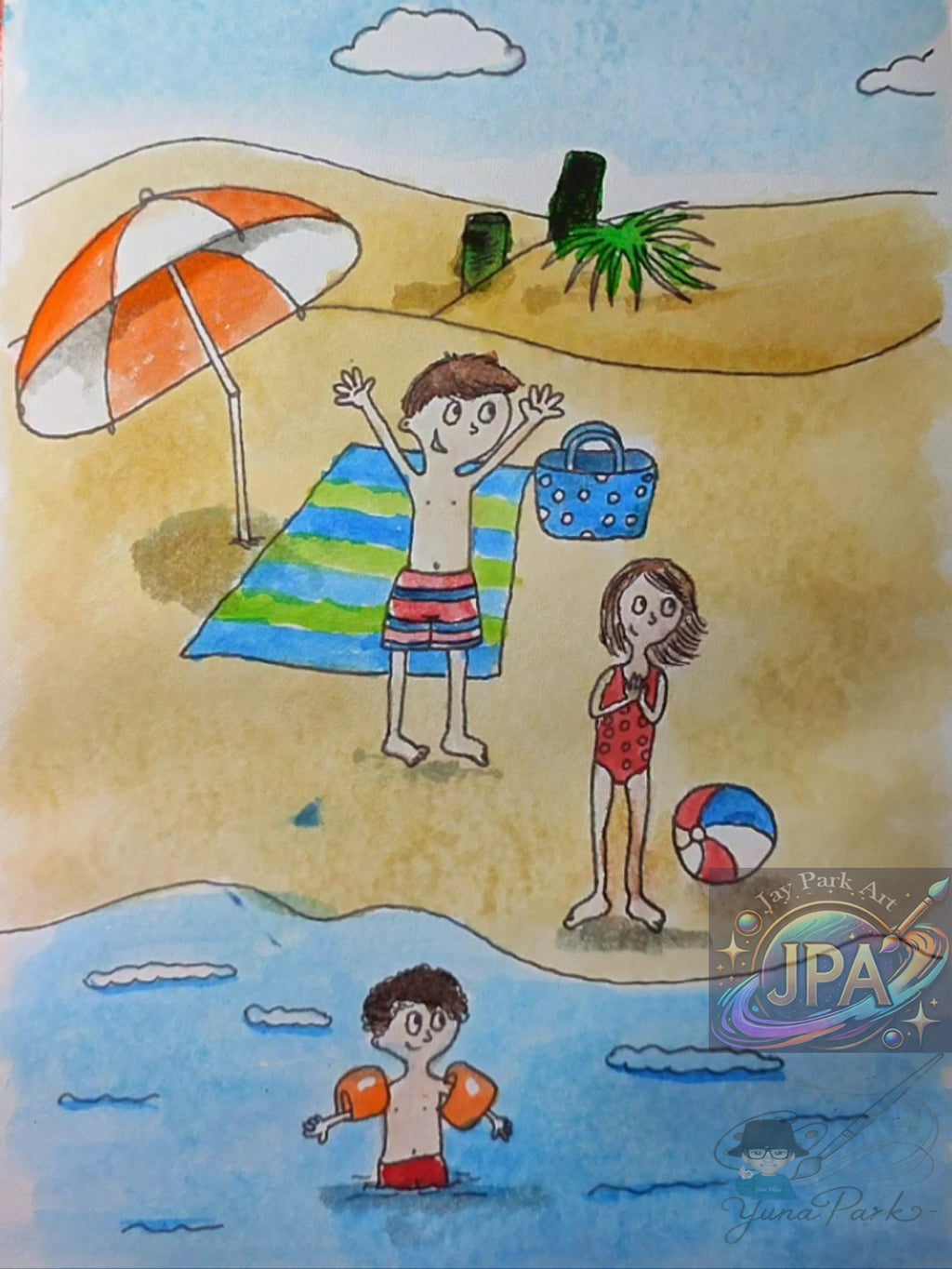 Lady Splashi by Yuna Park – Artwork (30x20 cm) – Artwork